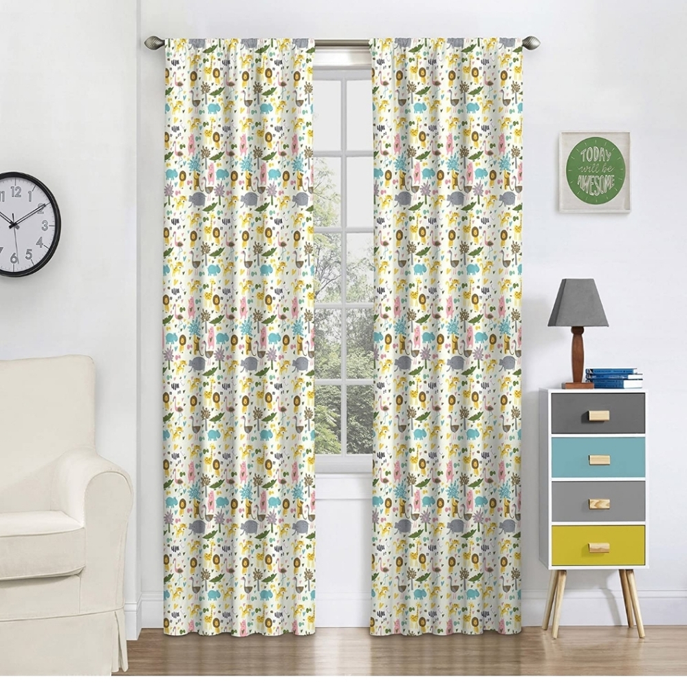Nursery Animal Print long curtains